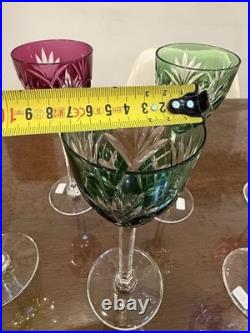 Lot de 6 verres roemers Cristal Saint Louis modèle Chantilly très bon état