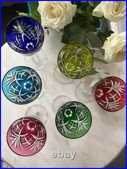 Lot de 6 verres roemers Cristal Saint Louis modèle Chantilly très bon état