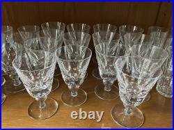 Lot verre cristal st louis Jersey 13 Verres A Vin, 13 Verres À Eau, 12 Tumble