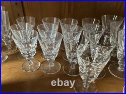 Lot verre cristal st louis Jersey 13 Verres A Vin, 13 Verres À Eau, 12 Tumble