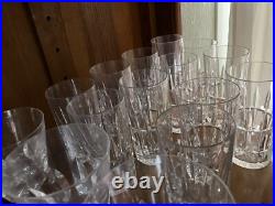 Lot verre cristal st louis Jersey 13 Verres A Vin, 13 Verres À Eau, 12 Tumble
