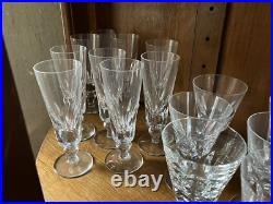 Lot verre cristal st louis Jersey 13 Verres A Vin, 13 Verres À Eau, 12 Tumble
