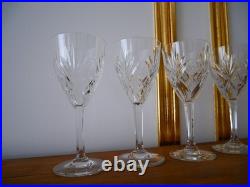 Lot verres à eau cristal taillé Saint ST Louis Chantilly 17.6 cm