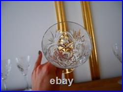 Lot verres à eau cristal taillé Saint ST Louis Chantilly 17.6 cm