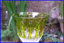 MAGNIFIQUE VERRE CRISTAL VERT CLAIR MODELE TOMMY DE SAINT-LOUIS 19,8cm