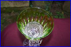 MAGNIFIQUE VERRE CRISTAL VERT CLAIR MODELE TOMMY DE SAINT-LOUIS 19,8cm