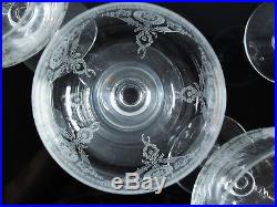 Magnifique 8 Verres A Vin En Cristal Grave Soufle Baccarat St Louis 1907