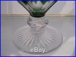 Magnifique broc cristal overlay vert saint louis 1930 (crystal pitcher)