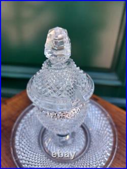 Moutardier Cristal St Louis Taille Diamant XIX ème siècle