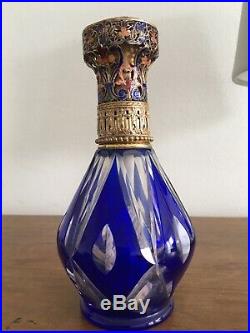 Old Lampe Berger Cristal Crystal Saint Louis Avec Rare Bouchon Emaille 1910/30