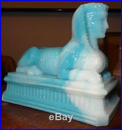 Opaline PRESSE PAPIER cristallerie St Louis Sphinx retour d'Egypte marbré XIXe
