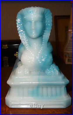 Opaline PRESSE PAPIER cristallerie St Louis Sphinx retour d'Egypte marbré XIXe