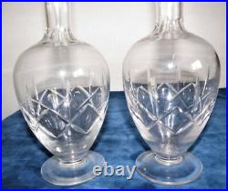 PAIRE CARAFES Cristal Taillé St LOUIS début 20 éme