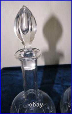 PAIRE CARAFES Cristal Taillé St LOUIS début 20 éme