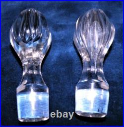 PAIRE CARAFES Cristal Taillé St LOUIS début 20 éme