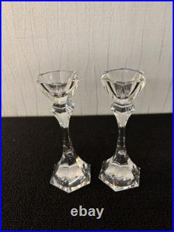 Paire de bougeoirs en cristal de Saint Louis (prix de la paire) mod1