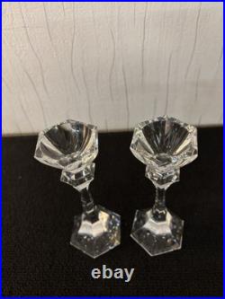 Paire de bougeoirs en cristal de Saint Louis (prix de la paire) mod1