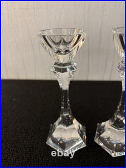 Paire de bougeoirs en cristal de Saint Louis (prix de la paire) mod1