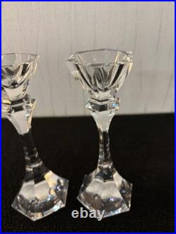 Paire de bougeoirs en cristal de Saint Louis (prix de la paire) mod1