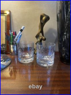 Paire de verres à whisky en cristal Saint-Louis motif nid d'abeilles