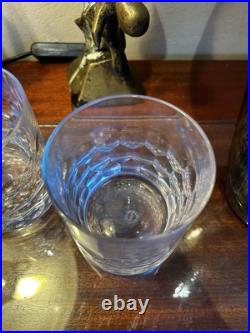 Paire de verres à whisky en cristal Saint-Louis motif nid d'abeilles