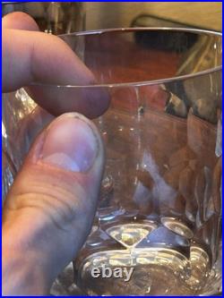 Paire de verres à whisky en cristal Saint-Louis motif nid d'abeilles