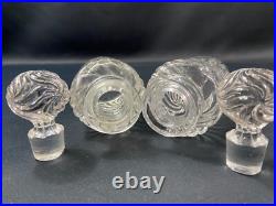 Paire flacons à parfum début XXe cristal SAINT LOUIS modèle Fleurs de violettes Paire flacons à parfum début XXe cristal SAINT LOUIS modèle Fleurs de violettes
