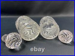 Paire flacons à parfum début XXe cristal SAINT LOUIS modèle Fleurs de violettes Paire flacons à parfum début XXe cristal SAINT LOUIS modèle Fleurs de violettes