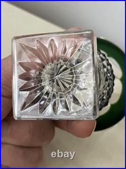 Petit Vase Médicis En Cristal Saint Louis Modelé Versaille Vert 10 Cm