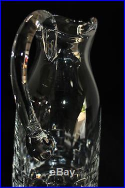 Pichet broc à eau en cristal de Saint Louis pour Hermès Paris modèle Adage neuf