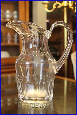 Pichet broc en cristal signé SAINT LOUIS crystal pitcher jug