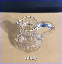 Pichet / verseuse en cristal SAINT LOUIS modèle CLUNY gravure dorée à l'or 23 cm