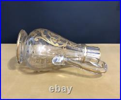 Pichet / verseuse en cristal SAINT LOUIS modèle CLUNY gravure dorée à l'or 23 cm
