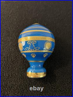 Presse papier ou boule d'escalier montgolfière cristal de Saint Louis numéroté