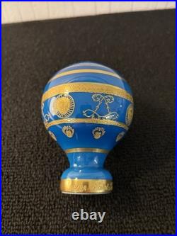 Presse papier ou boule d'escalier montgolfière cristal de Saint Louis numéroté