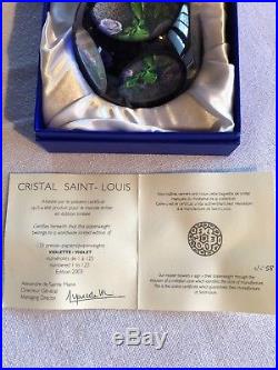 Presse papiers sulfure en cristal signé Saint Louis