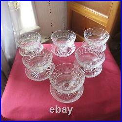 RARE 6 coupes a glaces ou a fruits en cristal de saint louis modèle tommy signé