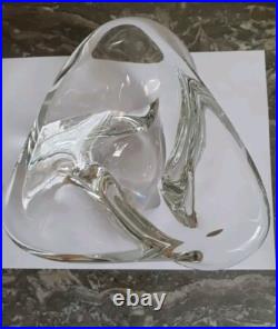 RARE DANS CE FORMAT 22 cmIMPOSANT Cendrier vide-poche cristal Saint Louis 1970