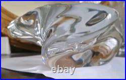 RARE DANS CE FORMAT 22 cmIMPOSANT Cendrier vide-poche cristal Saint Louis 1970