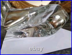 RARE DANS CE FORMAT 22 cmIMPOSANT Cendrier vide-poche cristal Saint Louis 1970