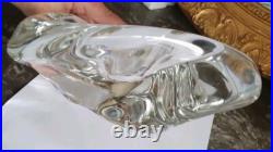 RARE DANS CE FORMAT 22 cmIMPOSANT Cendrier vide-poche cristal Saint Louis 1970