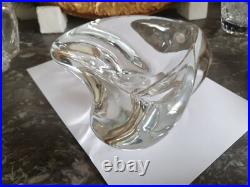 RARE DANS CE FORMAT 22 cmIMPOSANT Cendrier vide-poche cristal Saint Louis 1970