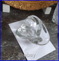 RARE DANS CE FORMAT 22 cmIMPOSANT Cendrier vide-poche cristal Saint Louis 1970