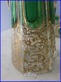 Rare Service Liqueur Cristal Saint Louis Orientaliste Actuel Modele Rabat The