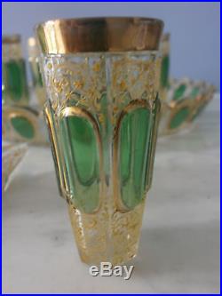Rare Service Liqueur Cristal Saint Louis Orientaliste Actuel Modele Rabat The