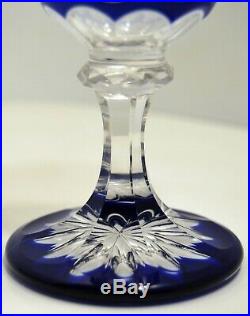 RARE VERRE cristal Saint-Louis 1850 OVERLAY TRIPLE mi-XIXe