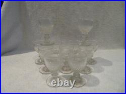 Rare 11 verres à vin 11,5cl cristal Saint Louis Le Creusot crystal wine glasses