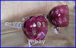 Rare Coffret cristal Saint Louis deux verres cul sec Tete à tete