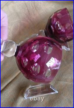 Rare Coffret cristal Saint Louis deux verres cul sec Tete à tete