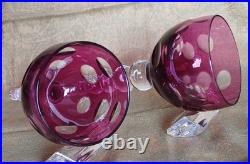 Rare Coffret cristal Saint Louis deux verres cul sec Tete à tete